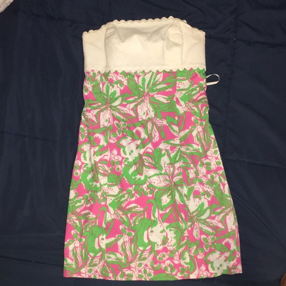 Lily Pulitzer Strapless Tie-Back Dress - Picture 1 of 4